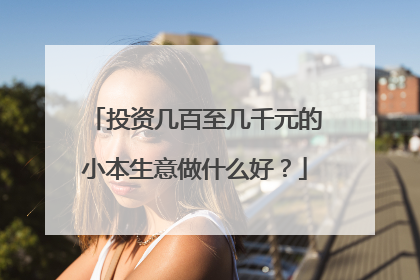 投资几百至几千元的小本生意做什么好？