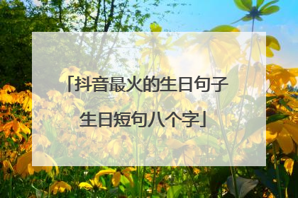 抖音最火的生日句子 生日短句八个字