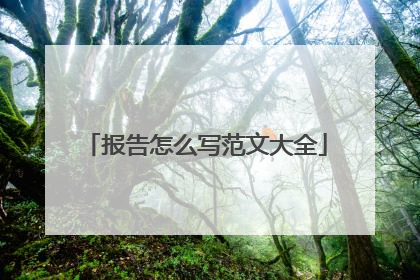 报告怎么写范文大全