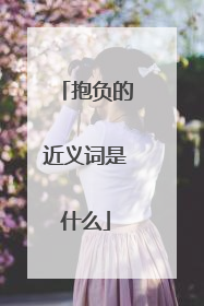 抱负的近义词是什么