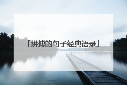 拼搏的句子经典语录
