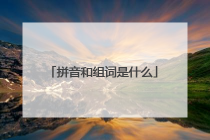 拼音和组词是什么