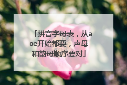 拼音字母表,从aoe开始都要,声母和韵母顺序要对