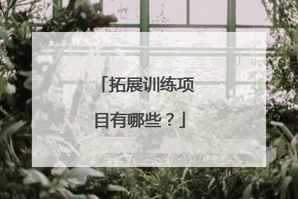 拓展训练项目有哪些？