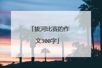 拔河比赛的作文300字