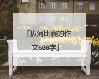 拔河比赛的作文600字