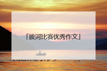 拔河比赛优秀作文