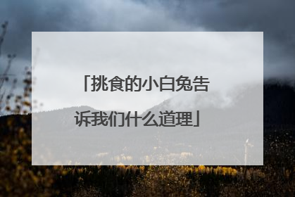 挑食的小白兔吿诉我们什么道理