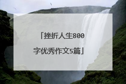 挫折人生800字优秀作文5篇