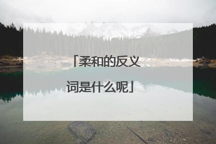 柔和的反义词是什么呢