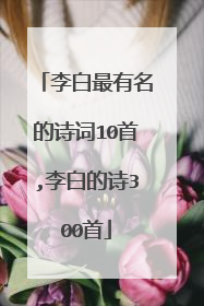 李白最有名的诗词10首,李白的诗300首