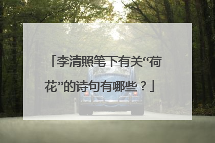 李清照笔下有关“荷花”的诗句有哪些？