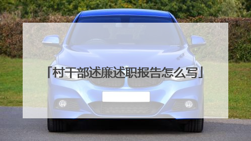 村干部述廉述职报告怎么写