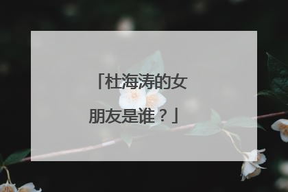 杜海涛的女朋友是谁？