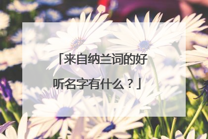 来自纳兰词的好听名字有什么？