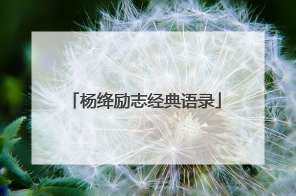 杨绛励志经典语录