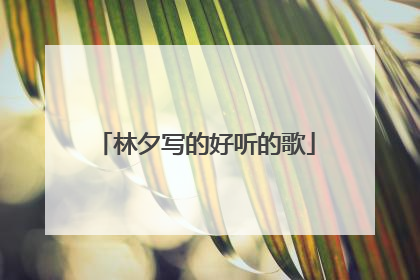 林夕写的好听的歌