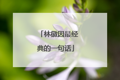林徽因最经典的一句话