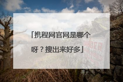 携程网官网是哪个呀？搜出来好多