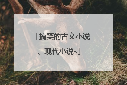 搞笑的古文小说、现代小说~