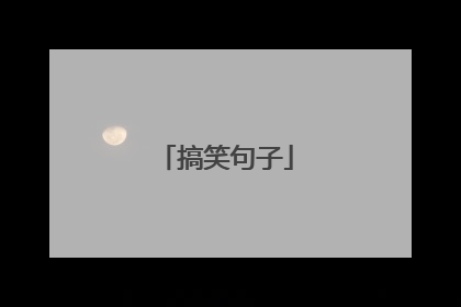 搞笑句子