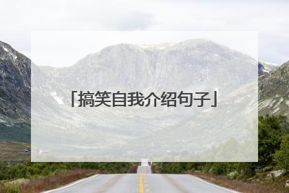 搞笑自我介绍句子