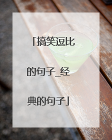 搞笑逗比的句子_经典的句子