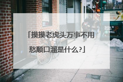 摸摸老虎头万事不用愁顺口溜是什么?