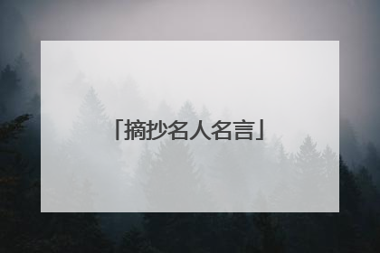 摘抄名人名言