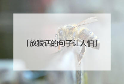 放狠话的句子让人怕