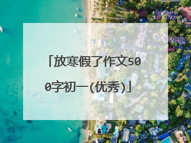 放寒假了作文500字初一(优秀)