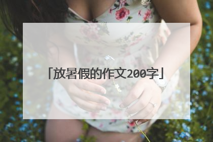 放暑假的作文200字