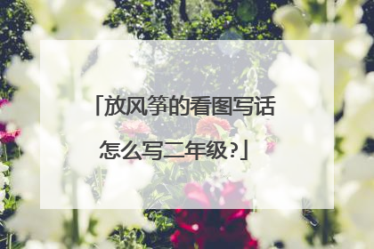 放风筝的看图写话怎么写二年级?