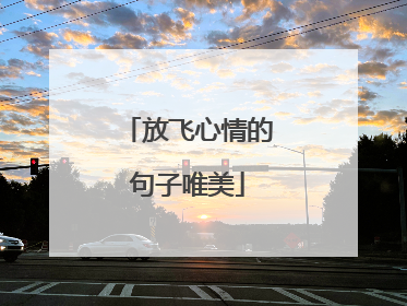 放飞心情的句子唯美