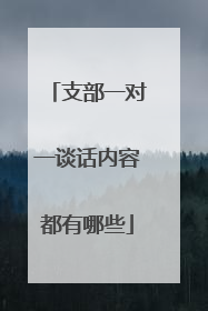 支部一对一谈话内容都有哪些