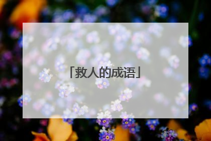 救人的成语