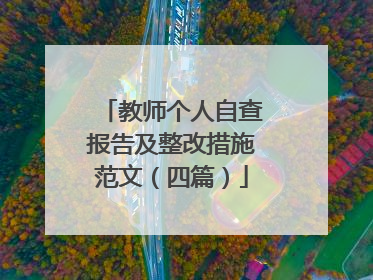 教师个人自查报告及整改措施范文（四篇）