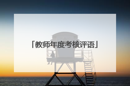 教师年度考核评语