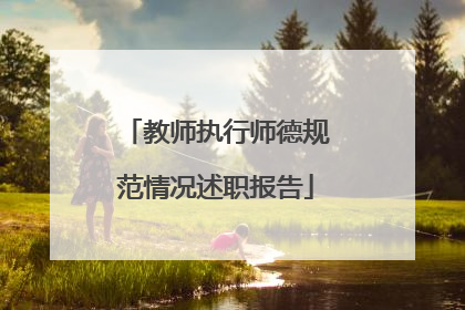 教师执行师德规范情况述职报告