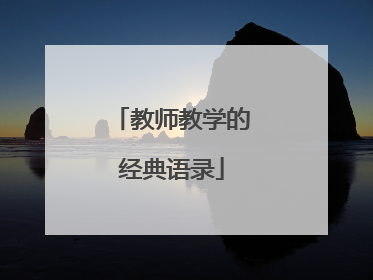 教师教学的经典语录