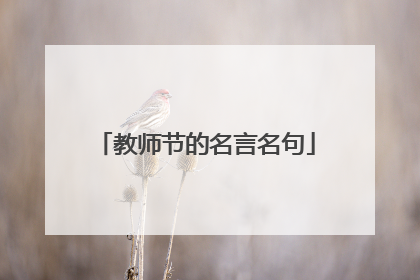 教师节的名言名句