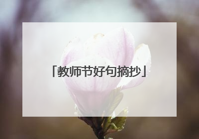 教师节好句摘抄