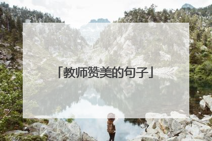 教师赞美的句子