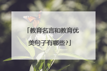 教育名言和教育优美句子有哪些?