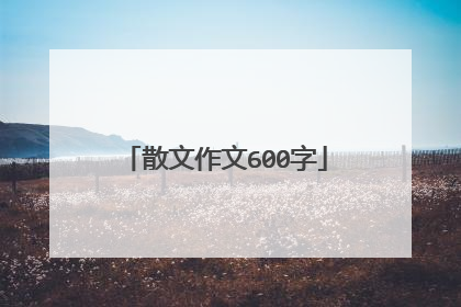 散文作文600字