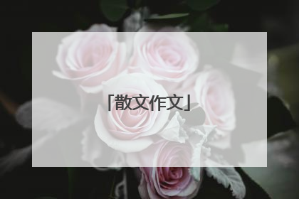 散文作文
