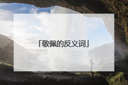 敬佩的反义词
