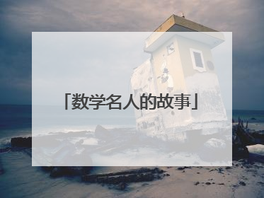 数学名人的故事