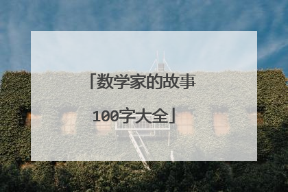 数学家的故事100字大全