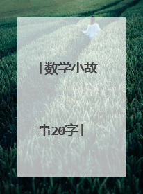 数学小故事20字